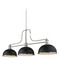 Z-Lite Melange Brushed Nickel Billiard Light by Z-Lite 725-3BN-D12MB+BN