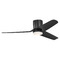 Visual Comfort Fan Collection Colgin 56-Inch LED Hugger Fan in Midnight Black by VC Fan Collection 3CGHR56MBKD