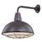 Recesso Lighting by Dolan Designs Bronze Gooseneck Barn Light with 16-Inch Caged Dome Shade BL-ARMD3-BZ/BL-SH16D/CG16S