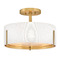 Hinkley Hinkley Halle Lacquered Brass LED Semi-Flushmount Light 47571LCB