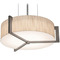 AFX Lighting Afx Lighting Apex Satin Nickel Pendant Light with Drum Shade APP1214MBWG-JT