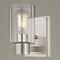 Design Classics Lighting Vashon Wall Sconce in Satin Nickel with Clear Cylinder Glass 2101-09 GL1040C