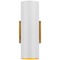 Visual Comfort Signature Collection Aerin Nella Small Cylinder Sconce in White & Brass by Visual Comfort Signature ARN2440HABPW