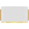 Visual Comfort Signature Collection Aerin Nella Small Oblong Sconce in White & Brass by Visual Comfort Signature ARN2442HABPW