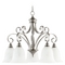 Quorum Lighting Bryant Classic Nickel Chandelier by Quorum Lighting 6354-5-64
