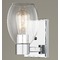 Design Classics Lighting Clear Glass Sconce Chrome 2101-26 GL1034-CLR