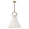 Alora Lighting Alora Lighting Emerson Aged Gold Pendant Light with Conical Shade PD412518AGGO