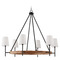 Capital Lighting Capital Lighting Jonah Light Wood and Matte Black Chandelier 450861WK-709