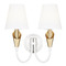 Z-Lite Z-Lite Claudelle Textured White & Modern Gold Sconce 4014-2S-TW-MGLD