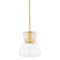 Mitzi by Hudson Valley Elodie 10-Inch Pendant in Aged Brass by Mitzi by Hudson Valley H910701S-AGB