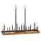 Hinkley Wells 45.25-Inch Weathered Brass & Black Linear Chandelier by Hinkley Lighting 3868WA