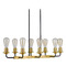Craftmade Lighting Randolph Flat Black & Satin Brass Linear Light by Craftmade Lighting 50378-FBSB