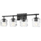 Z-Lite Z-Lite Landon Matte Black Bathroom Light 7515-4V-MB