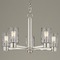 Design Classics Lighting Vashon 5-Light Chandelier in Satin Nickel with Seeded Cylinder Glass 2105-09 GL1041C