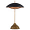 Currey and Company Lighting Currey and Company Domville Antique Brass / Black LED Table Lamp with Bowl / Dome Shade 6000-0912