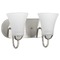Progress Lighting Classic Brushed Nickel 2-Light Bathroom Light by Progress Lighting P300234-009