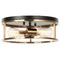 Matteo Lighting Clarke Black & Aged Gold Flush Mount by Matteo Lighting M15502BKAG