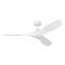 Visual Comfort Fan Collection Visual Comfort Fan Collection Collins Coastal 52 Smart Matte White Ceiling Fan Without Light 3CLNCSM52RZW