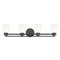 Design Classics Lighting Modern Bathroom Light White Glass Black 4 Lt 704-07 GL1024MB