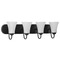 Progress Lighting Classic Black 4-Light Bathroom Light by Progress Lighting P300236-031