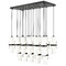 Z-Lite Z-Lite Cayden Matte Black Multi-Light Pendant with Cylindrical Shade 1946P-17L-MB