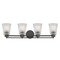 Design Classics Lighting Prismatic Glass Modern Bathroom Light Black 4 Lt 704-07 GL1056-FC