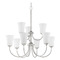 Craftmade Lighting Gwyneth Brushed Polished Nickel Chandelier by Craftmade Lighting 50429-BNK-WG