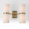 Arteriors Home Lighting Inwood Double Sconce in Antique Brass & Linen by Arteriors Home 49040