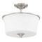 Craftmade Lighting Gwyneth Brushed Polished Nickel Semi-Flush Mount by Craftmade Lighting 50452-BNK-WG