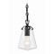 Crystorama Lighting Crystorama Lighting Voss Matte Black Mini-Pendant Light with Conical Shade VSS-7002-MK