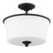 Craftmade Lighting Gwyneth Flat Black Semi-Flush Mount by Craftmade Lighting 50452-FB-WG