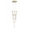 Avenue Lighting Avenue Lighting Original Glacier Brushed Brass LED Multi-Light Pendant with Rectangle Shade HF1904-25-GL-BB-C