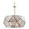 Vaxcel Lighting Vaxcel Lighting Euclid Aged Brass Pendant Light with Drum Shade P0317