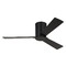 Visual Comfort Fan Collection Visual Comfort Fan Collection Rozzen 44 Hugger Midnight Black Ceiling Fan Without Light 3RZHR44MBK