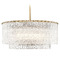Z-Lite Z-Lite Glacier Modern Gold Pendant Light with Drum Shade 1943P26-2-MGLD