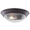 Design Classics Lighting 12-Inch Industrial Seeded Glass Flush-Mount in Bronze 1012-30/CS