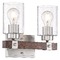 Nuvo Lighting Arabel Brushed Nickel & Nutmeg Wood Bathroom Light by Nuvo Lighting 60/6962