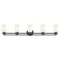Design Classics Lighting Modern Bathroom Light White Glass Black 5 Lt 706-07 GL1020D