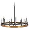 Hinkley Wells Large Chandelier in Brass & Black by Hinkley Lighting 3865WA