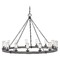 Hinkley Sawyer 15-Light Aged Zinc & Distressed Black LED Outdoor Chandelier 2700K by Hinkley Lighting 29209DZ-LL