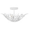 Currey and Company Lighting Currey and Company Ian Thornton Snowfall Gesso White Semi-Flushmount Light 9000-1124
