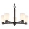 Design Classics Lighting Opal White Glass Chandelier Bronze 5-Lt 2105-220 GL1024D