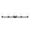 Design Classics Lighting Modern Bathroom Light White Glass Black 5 Lt 706-07 GL1028MB