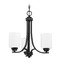 Craftmade Lighting Bolden Flat Black Chandelier by Craftmade Lighting 50523-FB-WG