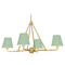 Crystorama Lighting Crystorama Lighting Xavier Vibrant Gold , Green Chandelier XAV-B9304-VG-GR