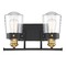 Savoy House Savoy House Lighting Macauley Vintage Black with Warm Brass Bathroom Light 8-2069-2-51