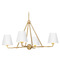 Crystorama Lighting Crystorama Lighting Xavier Vibrant Gold , White Chandelier XAV-B9304-VG-WH