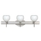 Besa Lighting Modern Bathroom Light White Glass Satin Nickel by Besa Lighting 3SW-565819-SN