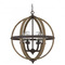 Quoizel Lighting Quoizel Lighting Fusion Rustic Black & Faux Wood Pendant Light with Cylindrical Shade FSN2825RK