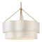 Hinkley Hinkley Gwen Lacquered Brass LED Pendant Light with Scalloped Shade 47735LCB